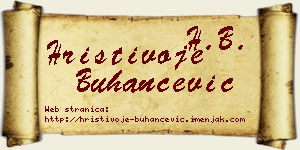 Hristivoje Buhančević vizit kartica